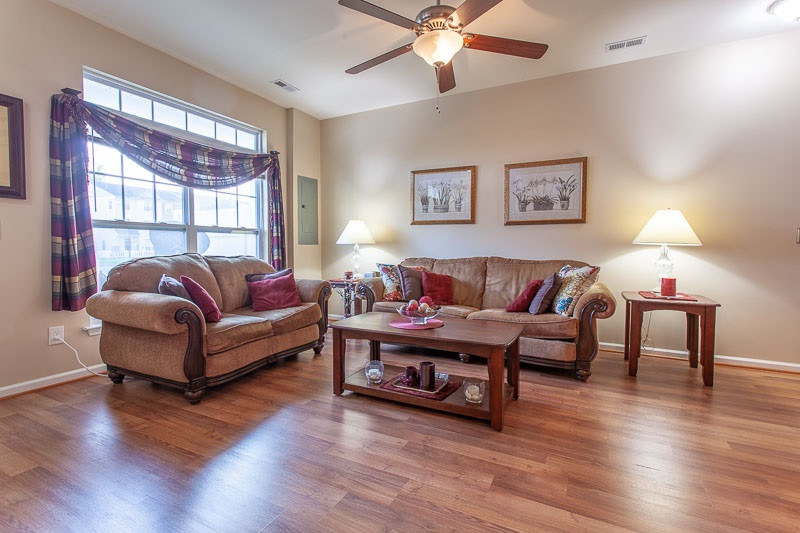 351 Gilman Lane, Unit 102 Raleigh, NC 27610 - Photo 3 of 18 The sun embraces the room keeping it nice and bright. So much space ready for your furniture and your touch of creativity turning this beautiful house into your home! Living room