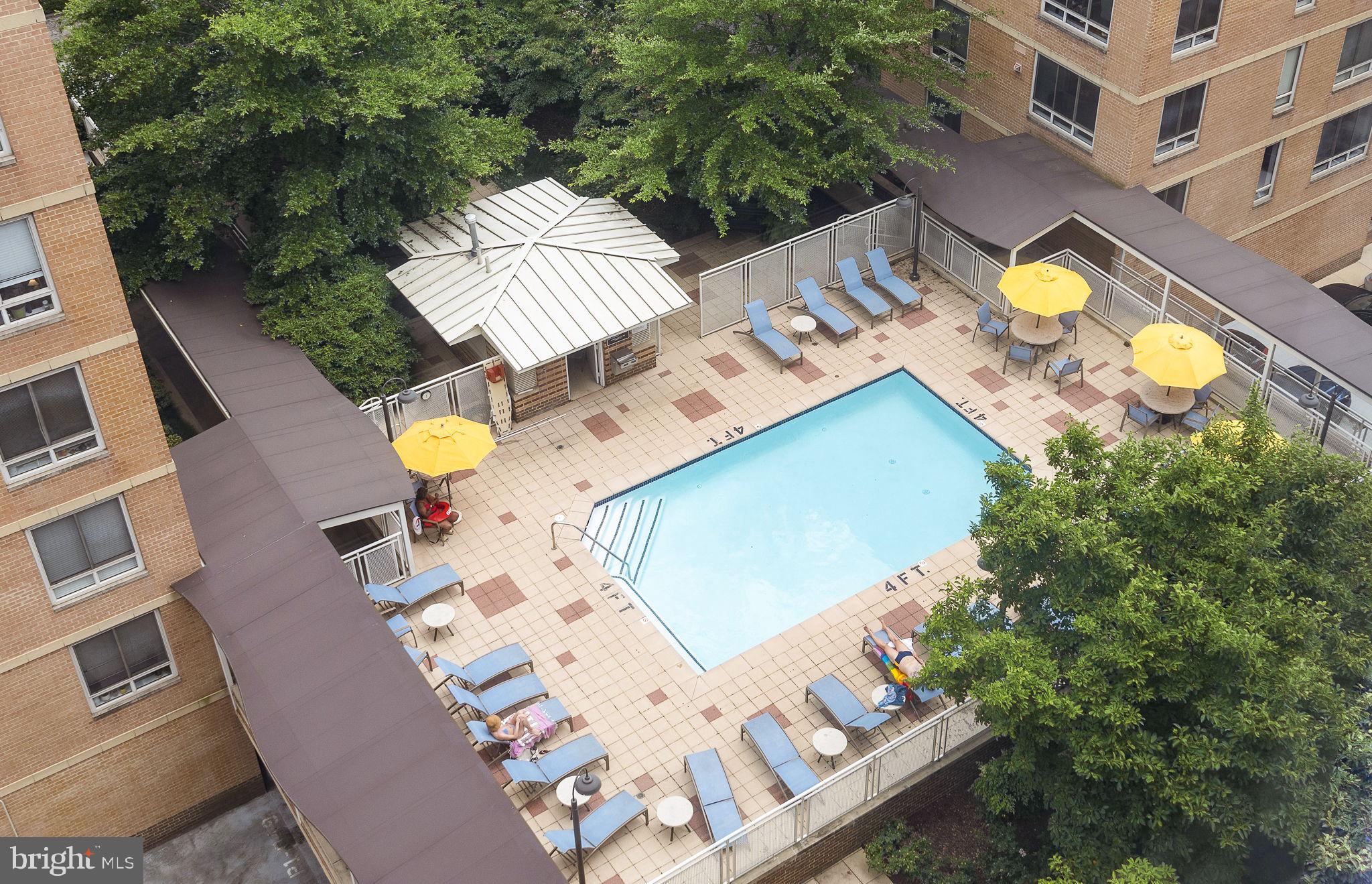 355 I Street Southwest, Unit 226 Washington, DC 20024 - Photo 20 of 23 an aerial view of a house with a swimming pool