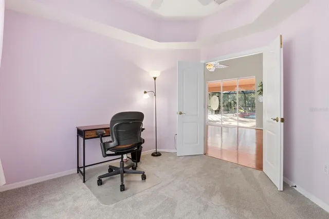 a view of workspace with a window