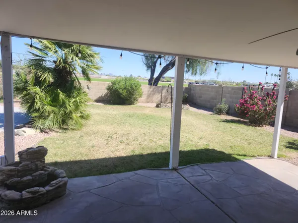 a view of wooden door