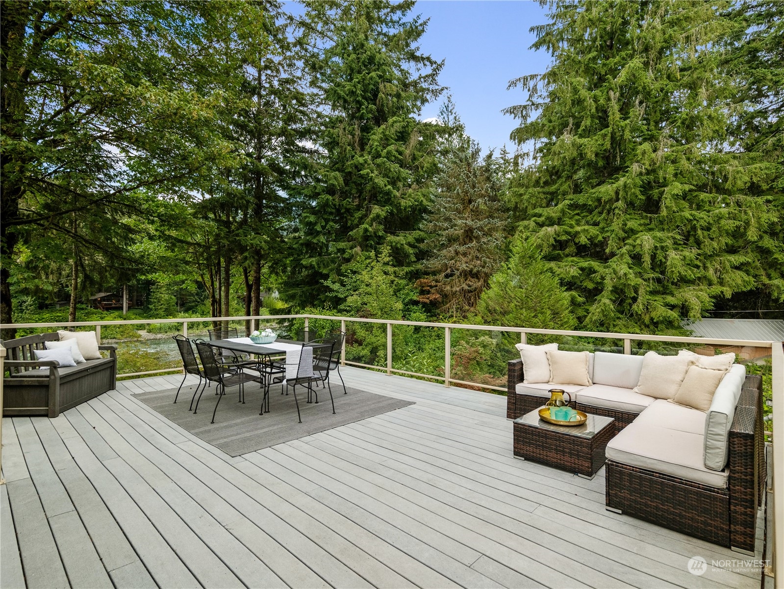 51417 South Riverside Road Gold Bar, WA 98251 - Photo 17 of 40 a view of a roof deck with couches