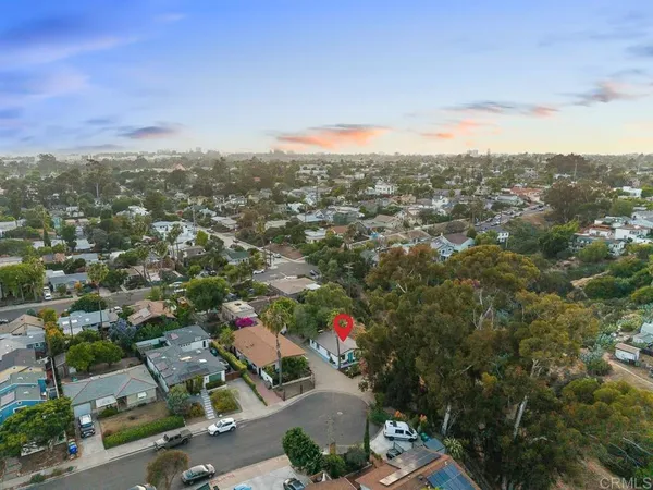 an aerial view of a city