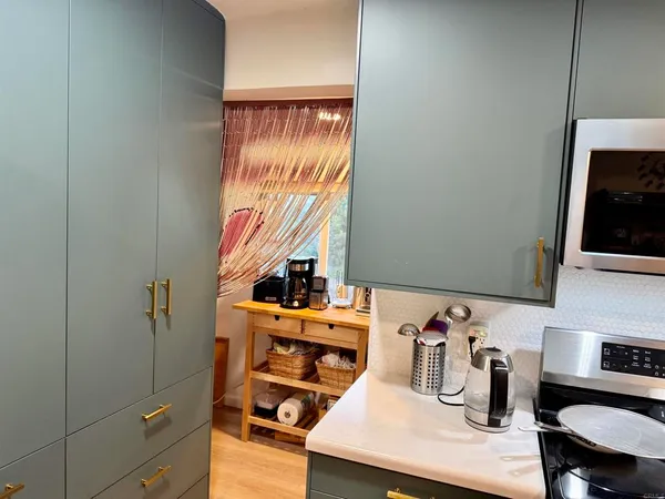 a room with storage and utility