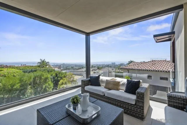 a workspace with furniture window and outside view