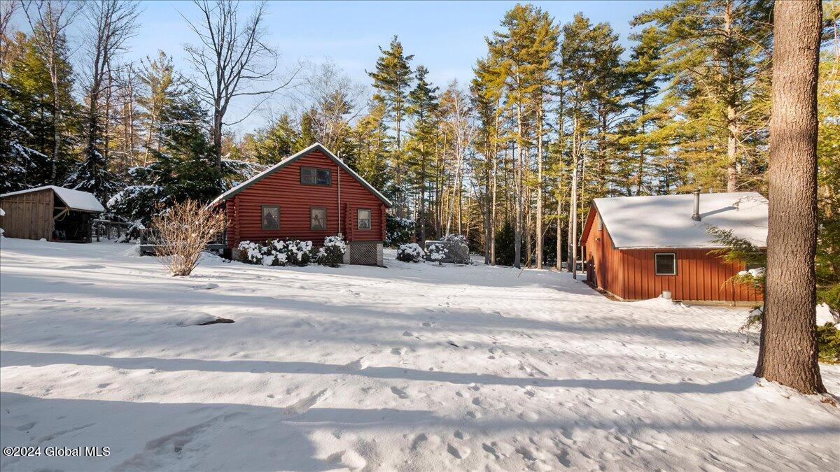From Side Lawn behind garage