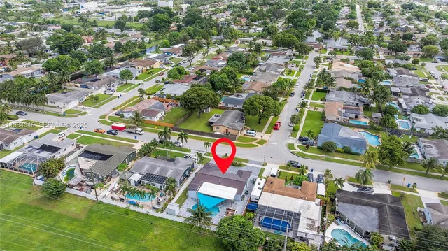 an aerial view of multiple house
