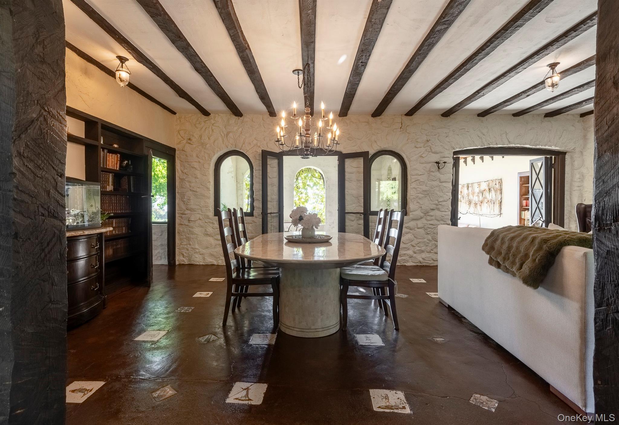 299 Starr Ridge Road Brewster, NY 10509 - Photo 11 of 50 Dining Room with Original Tiles and Beams