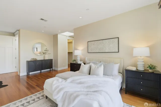 an aerial view of residential house with parking