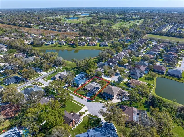 an aerial view of a city with lots of residential buildings