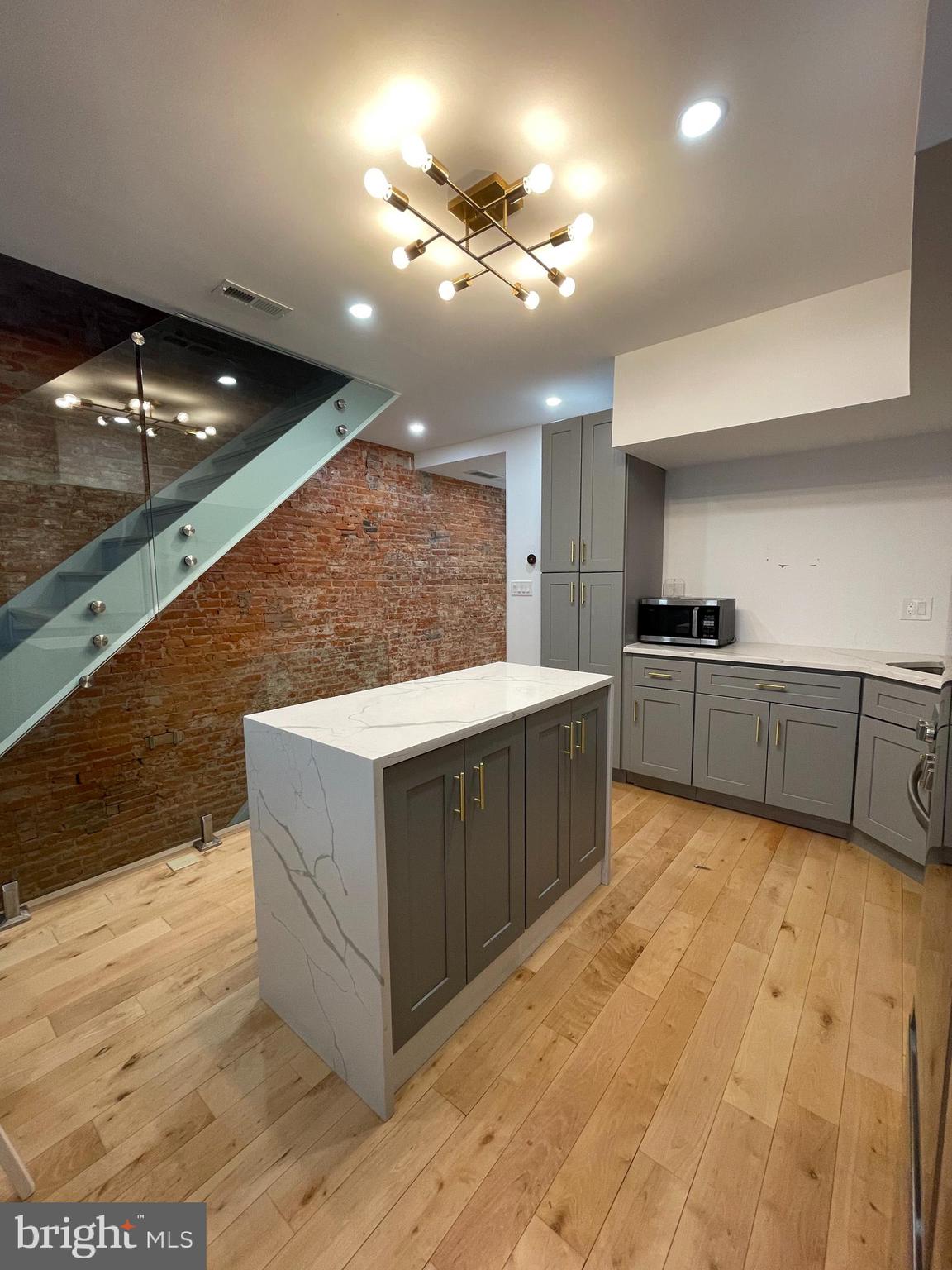 a large bathroom with a large tub