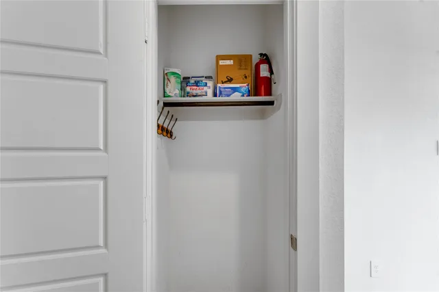 a room with storage