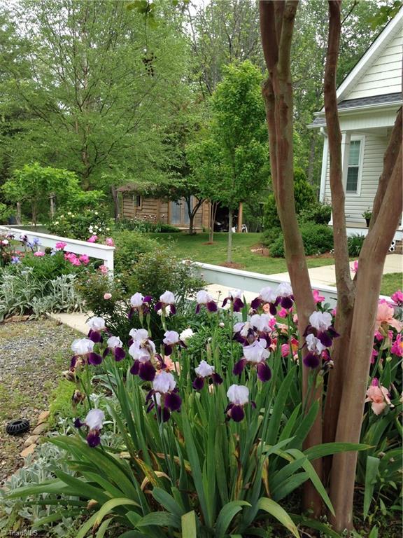 371 Foulks Road Madison, NC 27025 - Photo 3 of 30 Bulbs and flowers decorate the entrance.