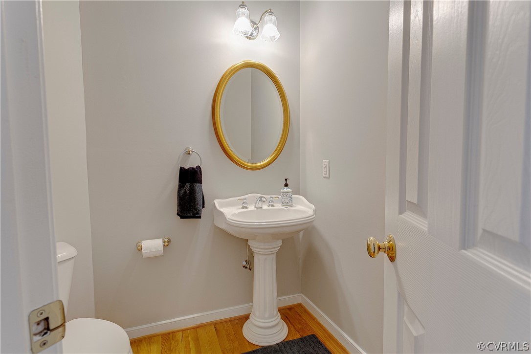 3504 Robious Forest Way Midlothian, VA 23113 - Photo 12 of 38 The Powder Room on the 1st floor includes hardwood