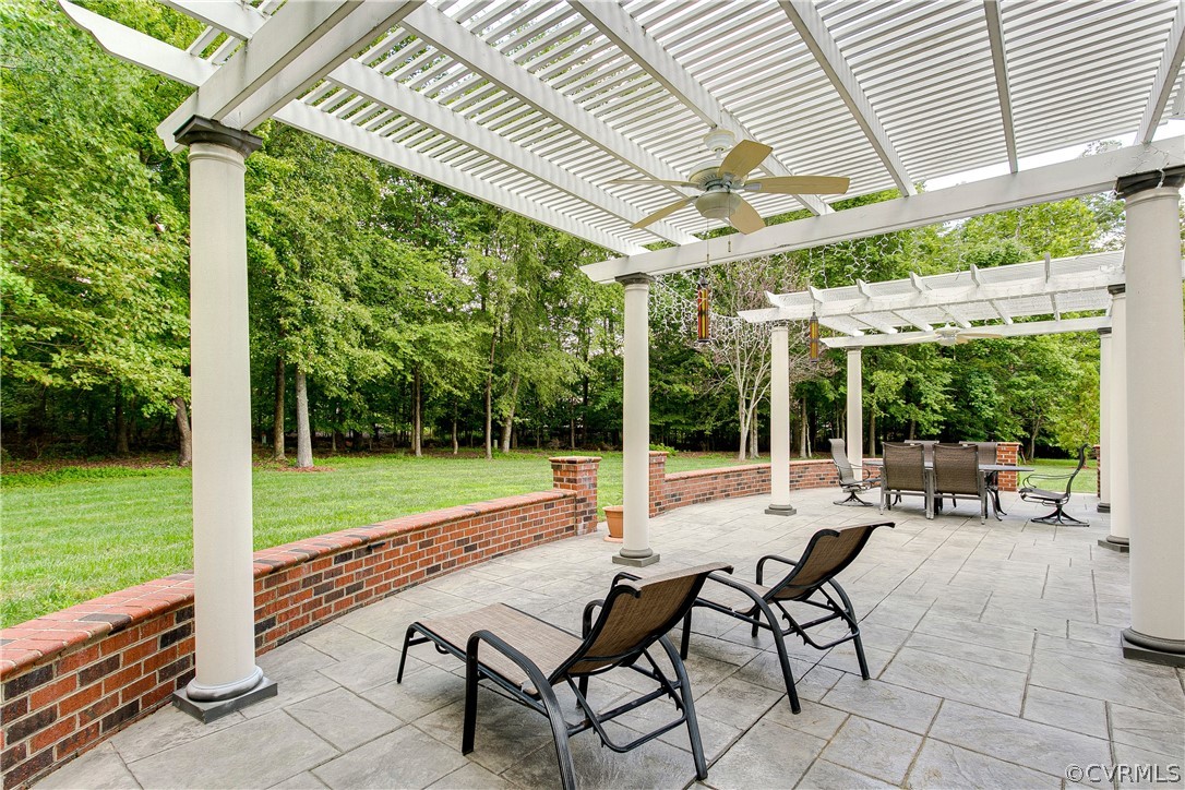 3504 Robious Forest Way Midlothian, VA 23113 - Photo 33 of 38 The Patio is spacious and has two pergolas for ent