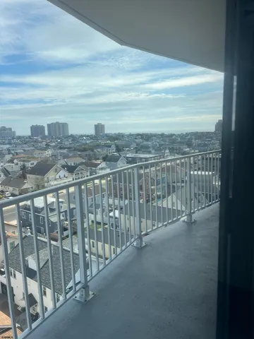 a view of a city from a terrace