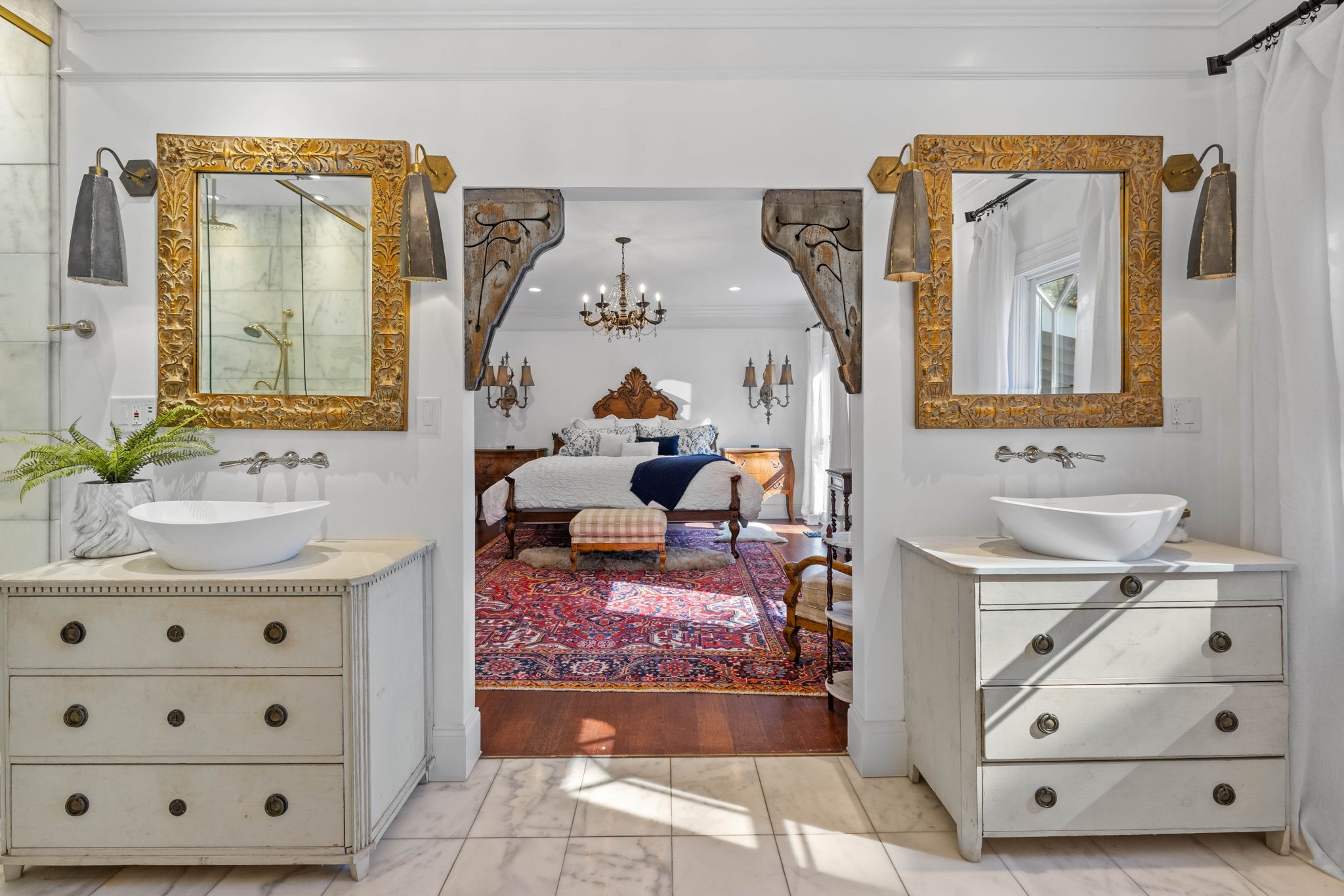 3111 Carl Road Franklin, TN 37064 - Photo 26 of 65 a bathroom with a sink double vanity and a mirror