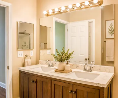 a bathroom with a bathtub and a window