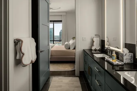 a view of balcony with city