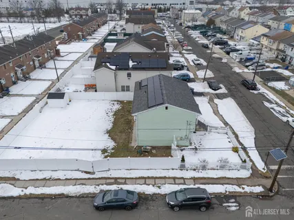 a view of building with wooden stairs