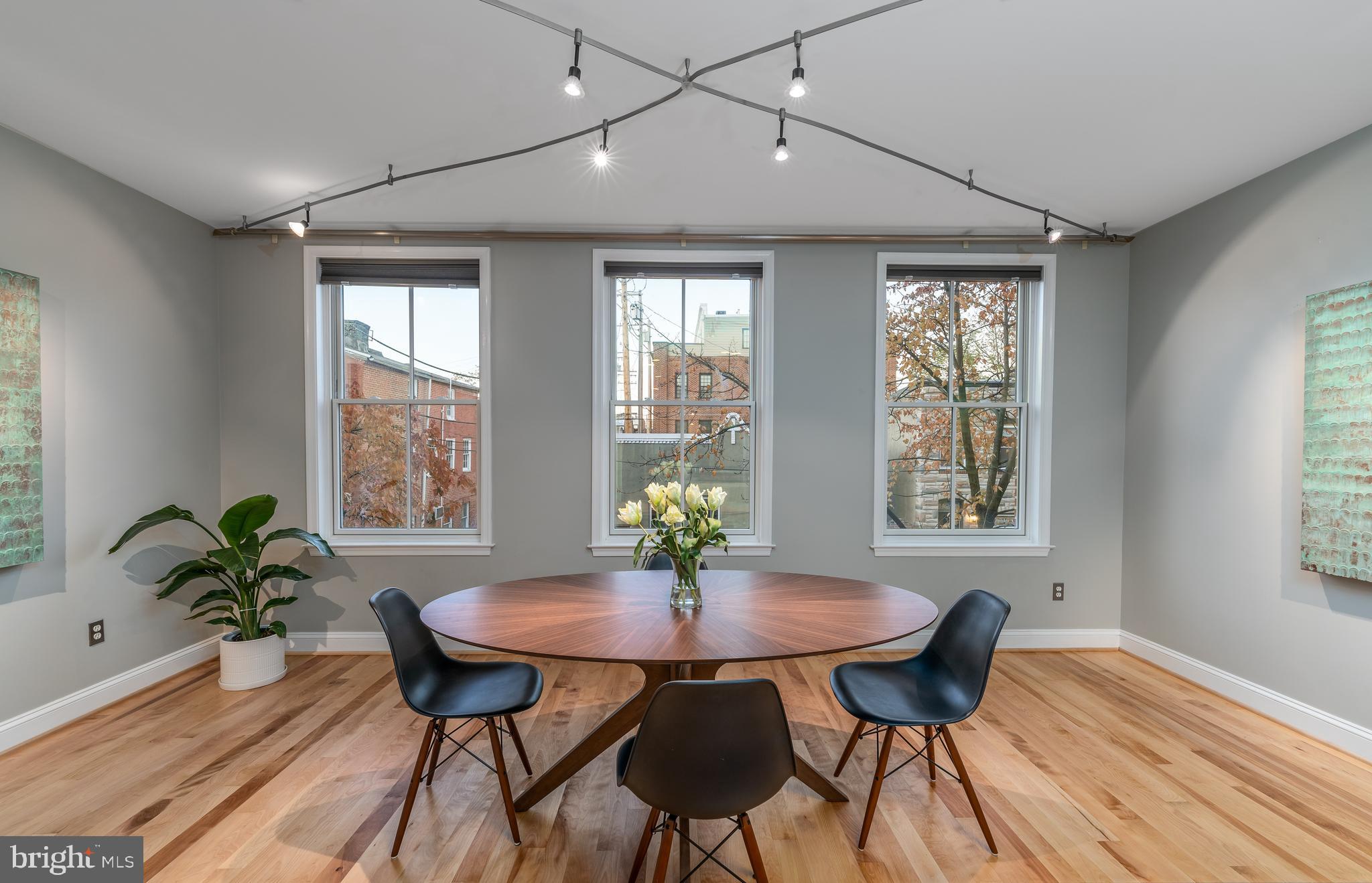 1715 Lancaster Street Baltimore, MD 21231 - Photo 9 of 68 a dining room with furniture potted plants and wooden floor