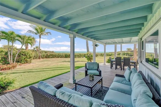 a view of a lake with a yard