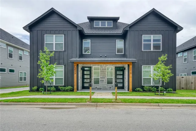 a house view with a garden space