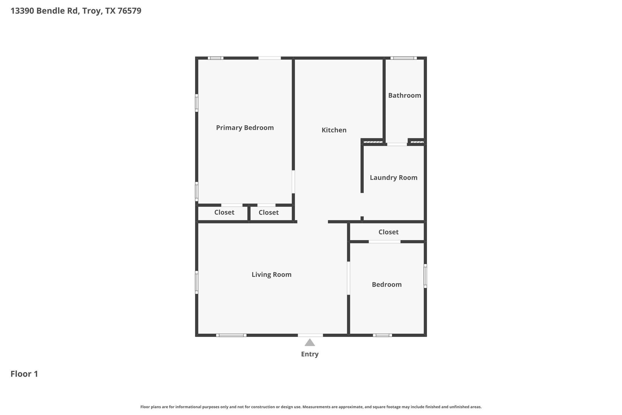 13390 Bendle Road Troy, TX 76579 - Photo 17 of 30 a picture of a floor plan