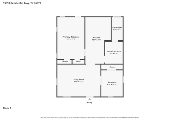 $375,000 | 13390 Bendle Road, Troy, TX 76579
