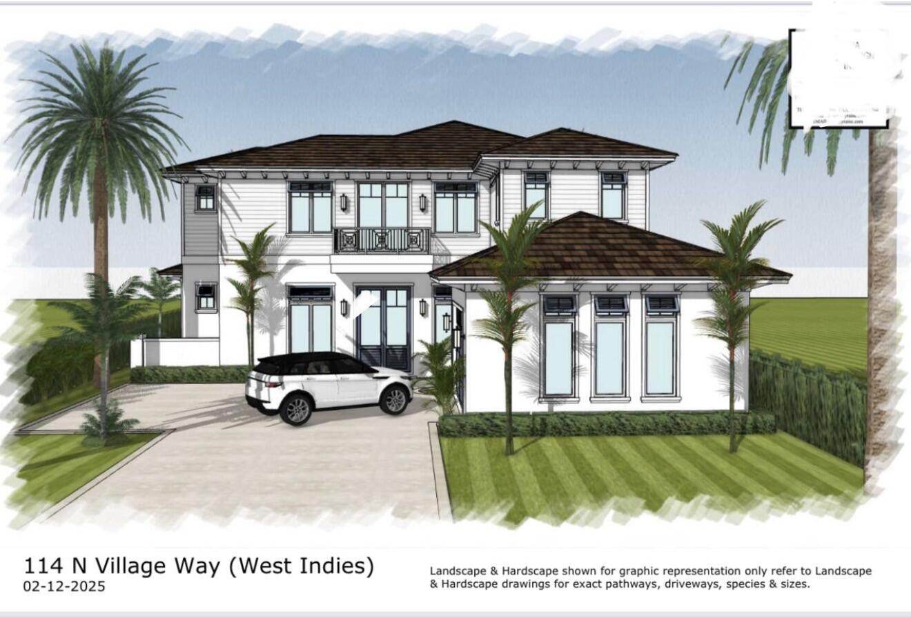 114 North Village Way Jupiter, FL 33458 - Photo 2 of 6 a front view of a house with a yard