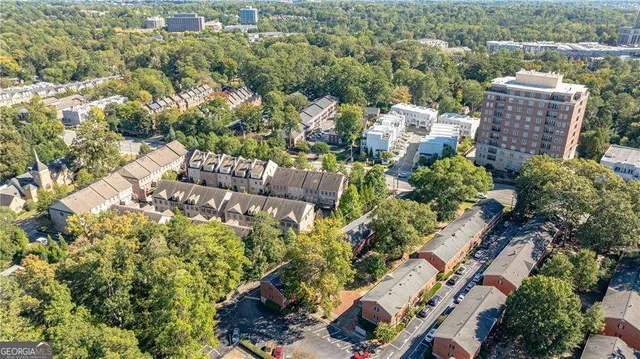 an aerial view of a city