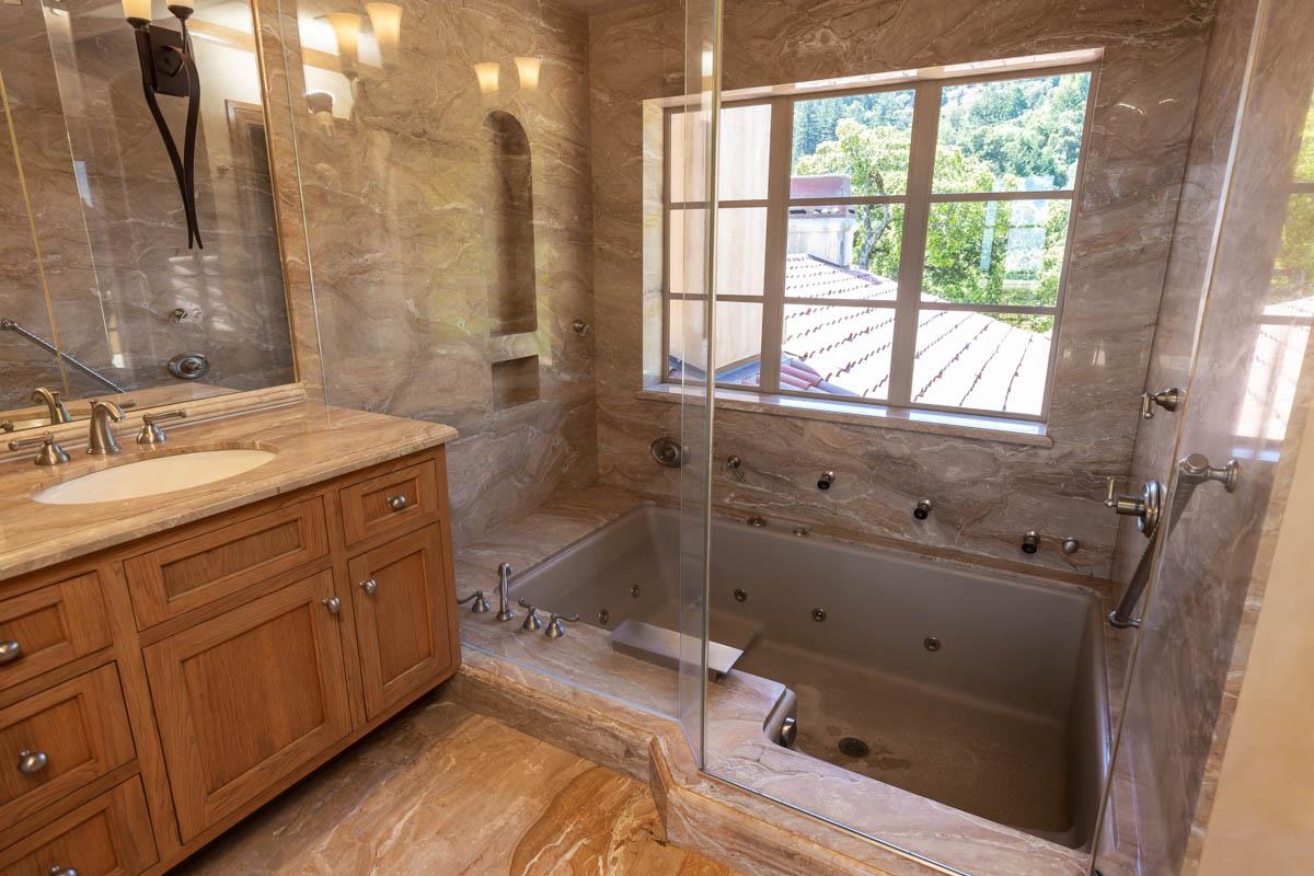 5660 Alpine Road Portola Valley, CA 94028 - Photo 28 of 39 a bathroom with a sink toilet and tub