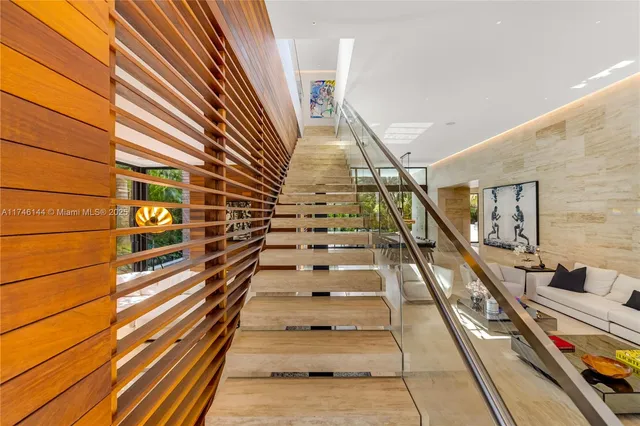 a view of a balcony with plants