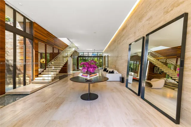 a room with furniture and a table