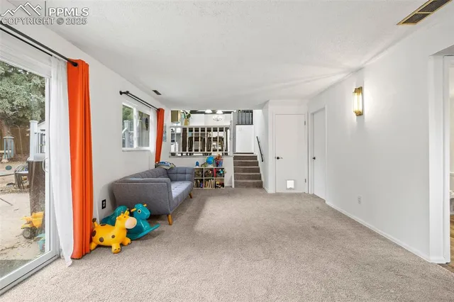 a view of livingroom with toys