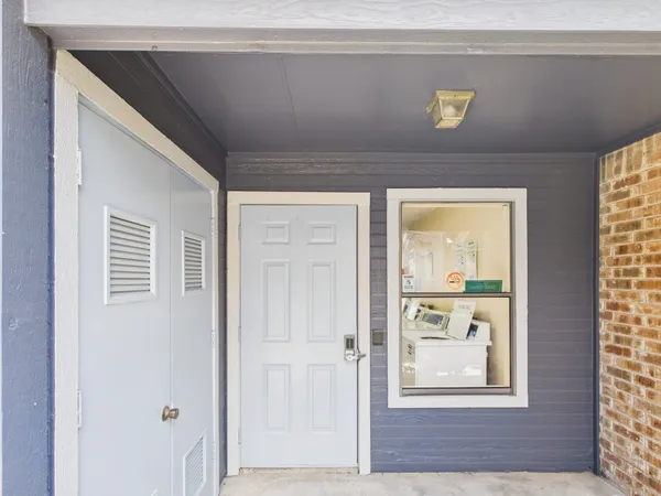 a view of front door