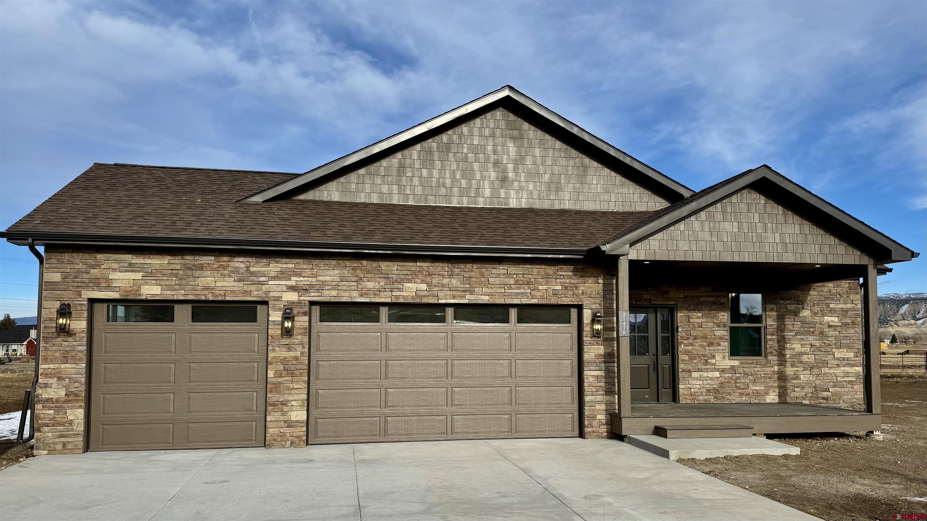 a front view of a house