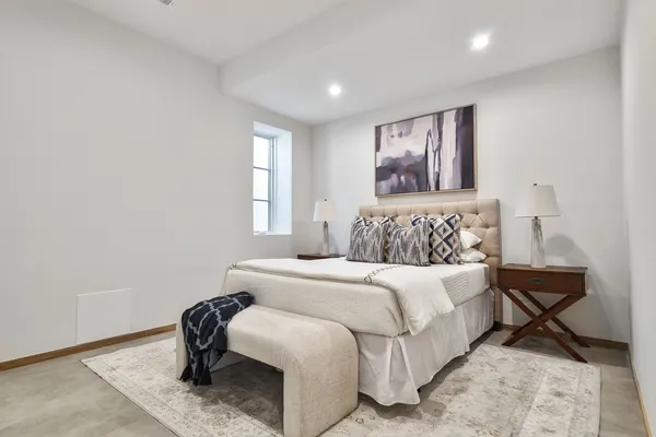 a picture of a bench in a room