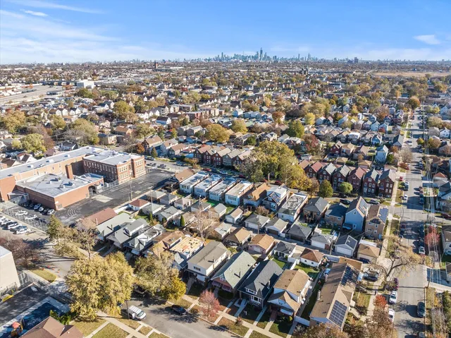an aerial view of multiple house