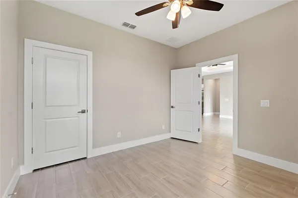 an empty room with a window