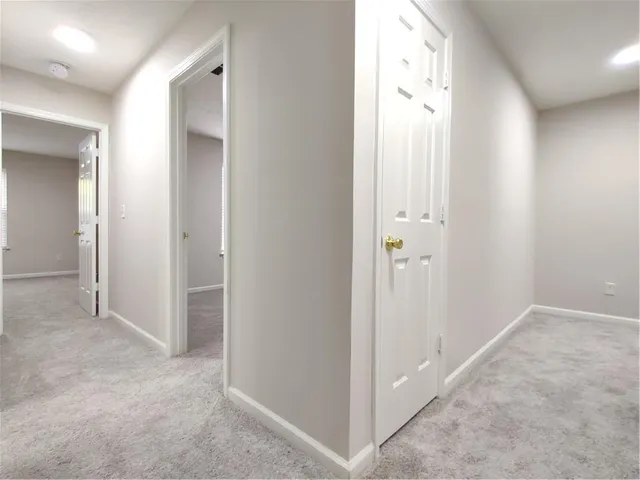 an empty room with closet