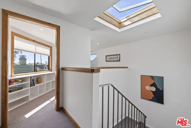 a view of hallway with stairs