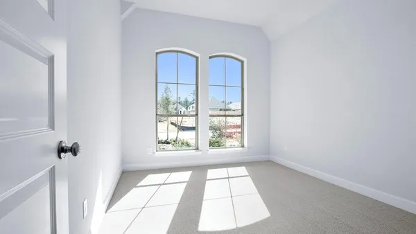 an empty room with a window