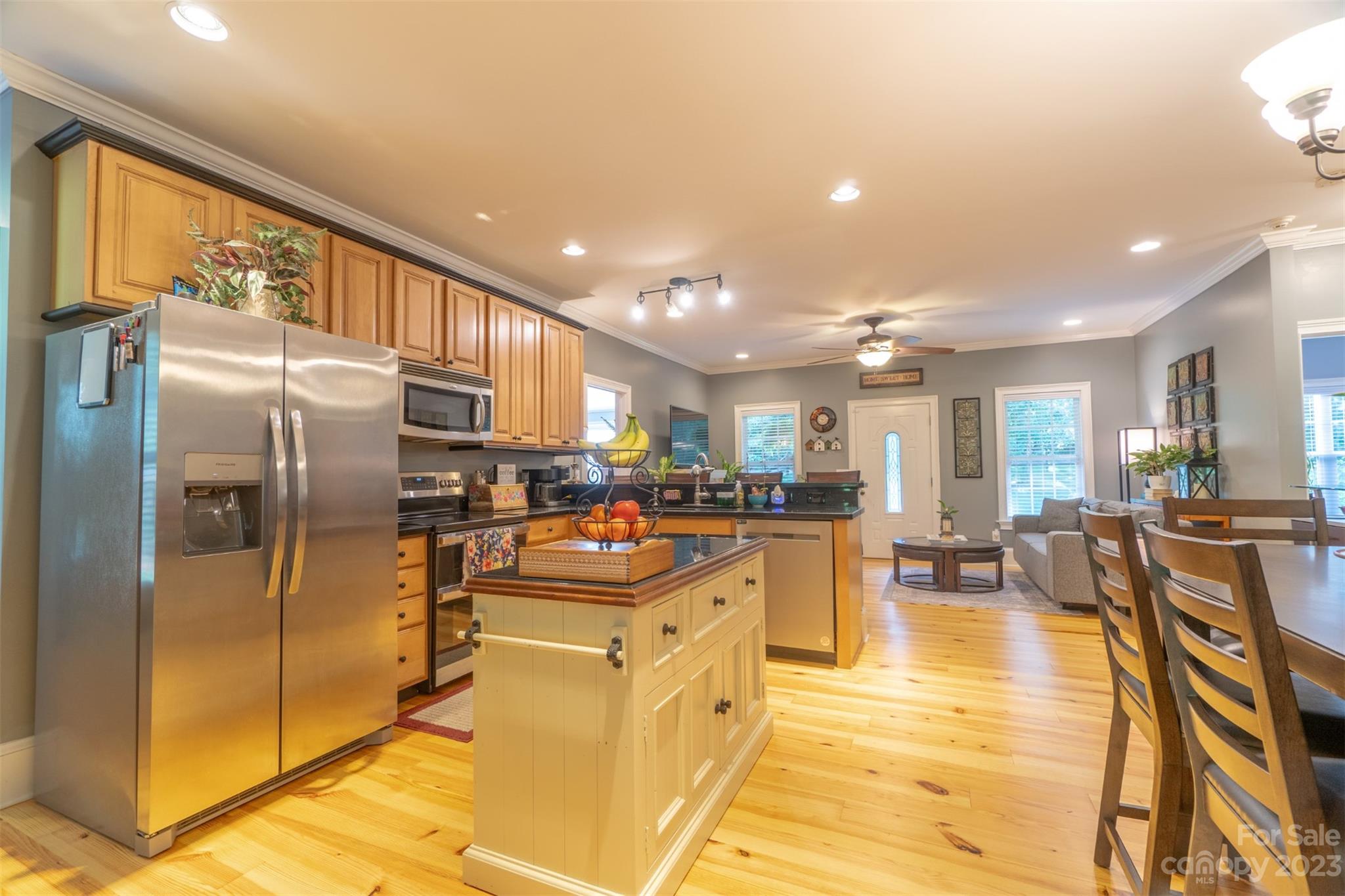240 River Country Road Salisbury, NC 28146 - Photo 23 of 48 a kitchen with stainless steel appliances lots of counter top space