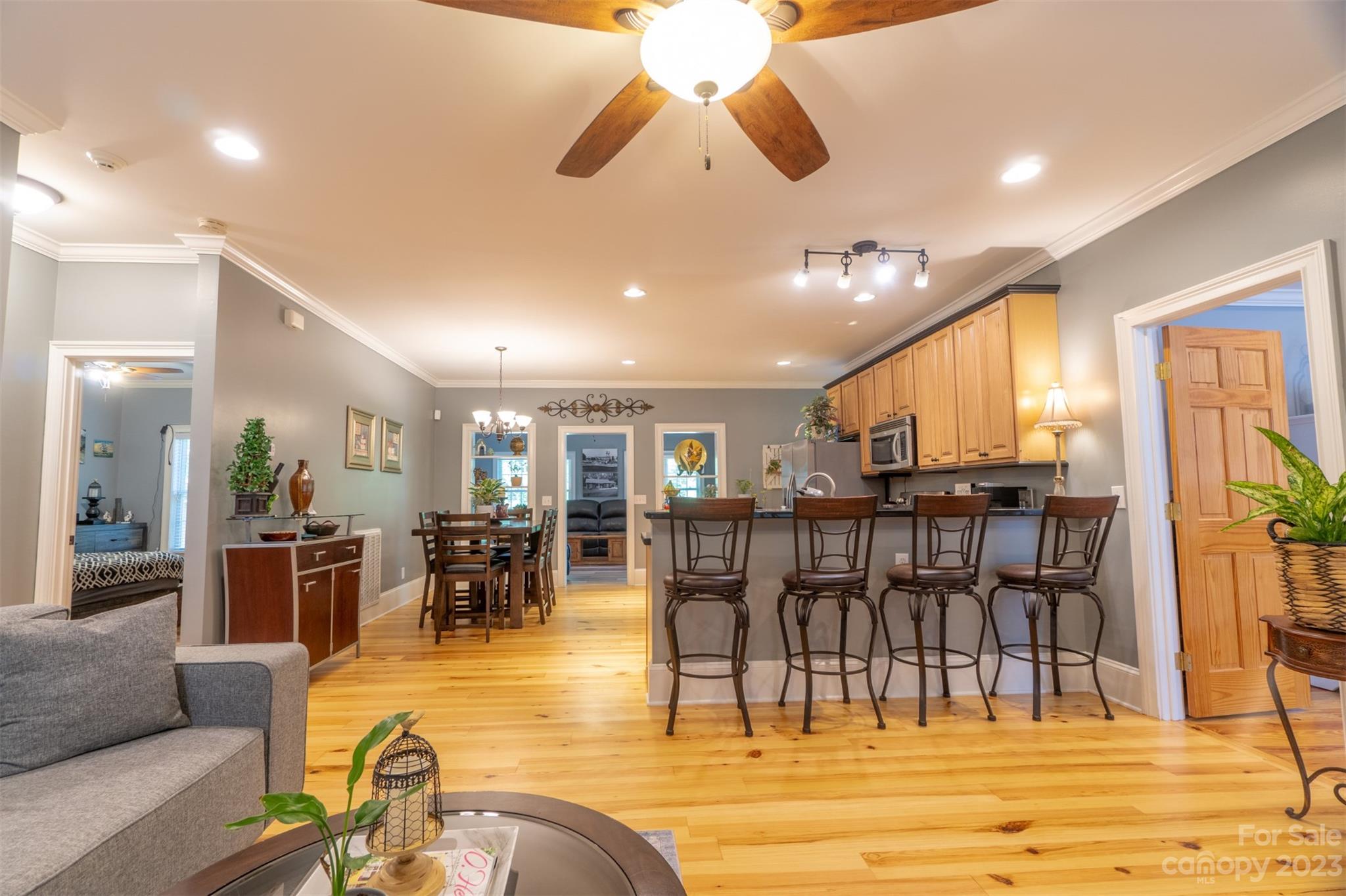 240 River Country Road Salisbury, NC 28146 - Photo 29 of 48 a view of a dining area with furniture window and wooden floor