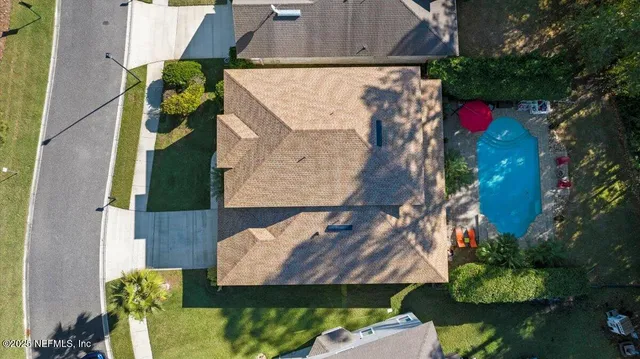 a view of outdoor space with garden and entertaining space