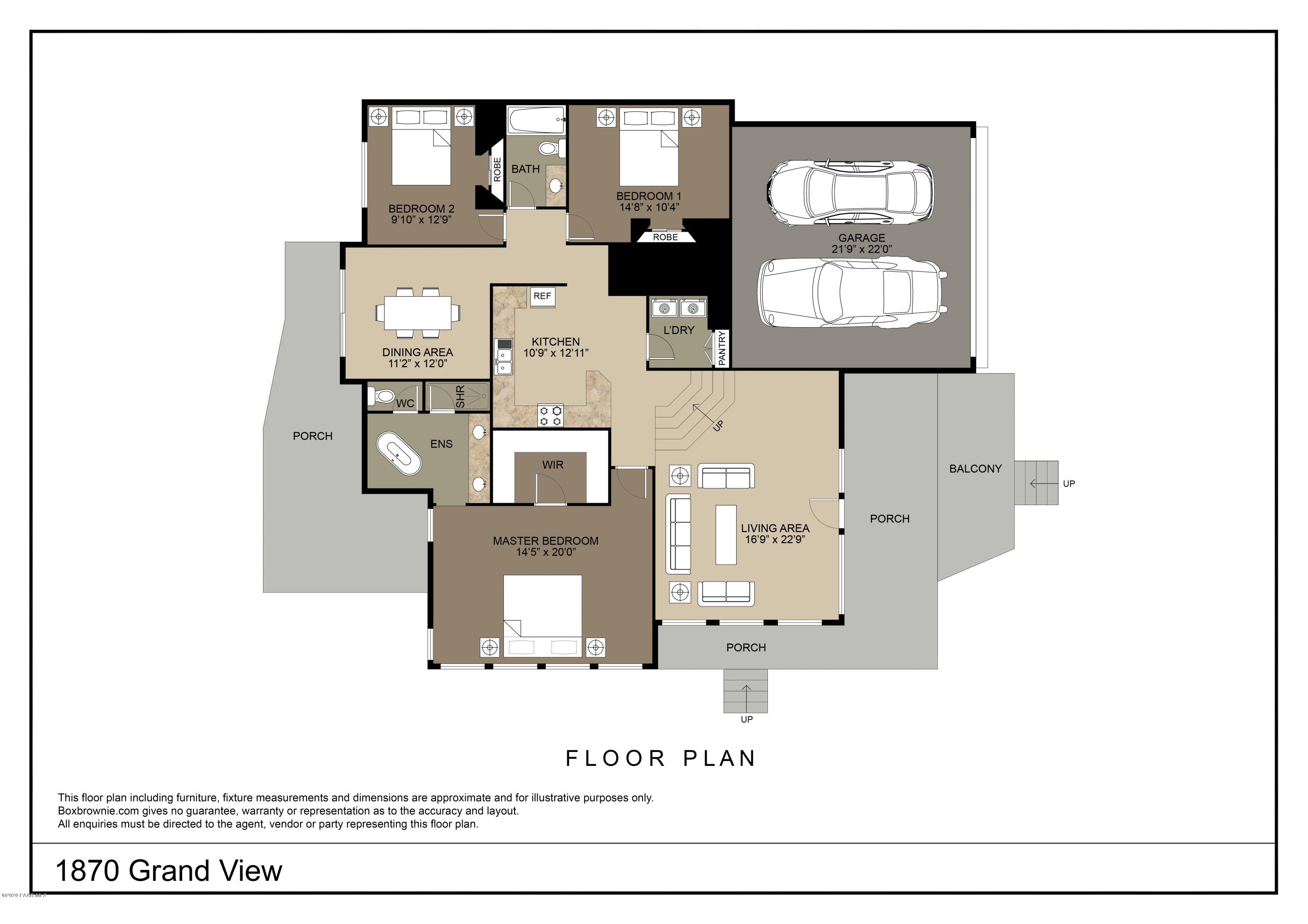 1870 Grandview Road Prescott, AZ 86305 - Photo 53 of 53 1870 Grand View-3Dfloorplan