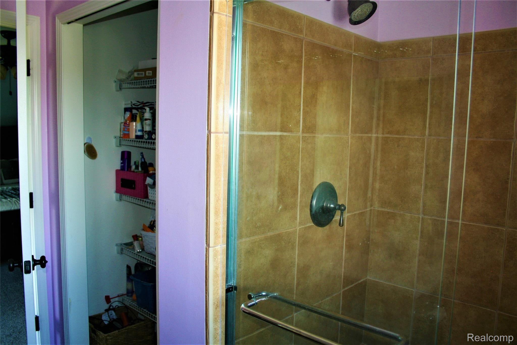 9398 Maple Ridge Drive Newport, MI 48166 - Photo 13 of 35 Master Bath shower and linen.