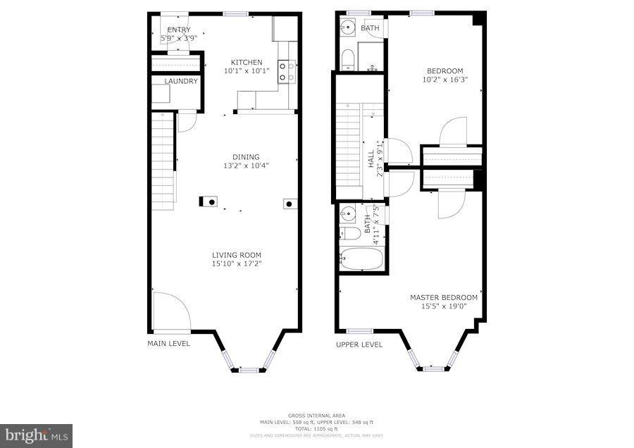 53 R Street Northwest Washington, DC 20001 - Photo 29 of 30 Floorplan of upper level unit