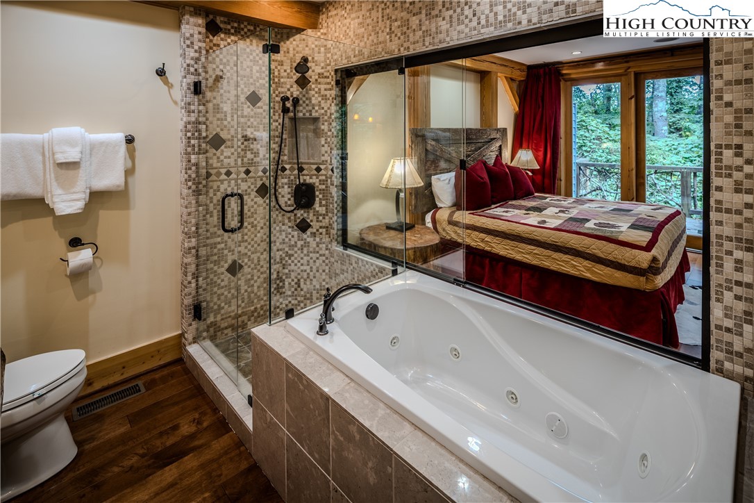 161 Hump View Trail Banner Elk, NC 28604 - Photo 16 of 50 a bathroom with a bathtub and a shower