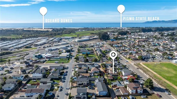 an aerial view of a city